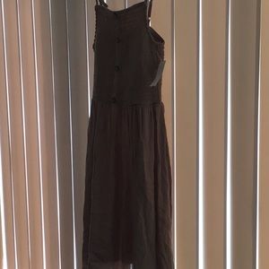 Tan/cream short dress with buttons with free Hawaiian bracelet